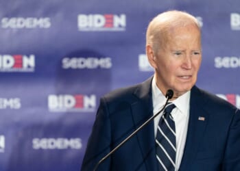 Former President Joe Biden speaks to a crowd at an event with the South Carolina Democratic Party in Columbia, South Carolina, on Feb. 27, 2026.