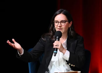 Bari Weiss speaks onstage during Book Club Event With Peggy Noonan on Nov. 19, 2024, in New York City.