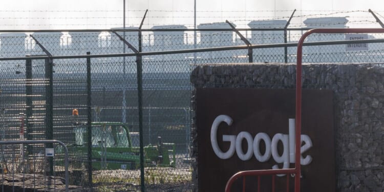 An illustration picture shows the Belgium Google Data Center, in Saint-Ghislain, Belgium, on Nov. 22, 2025.