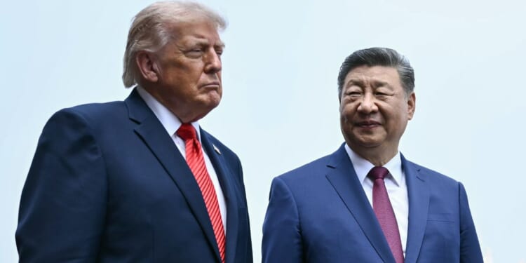President Donald Trump meets with China's President Xi Jinping at the Temple of Heaven in Beijing, China on May 14, 2026.