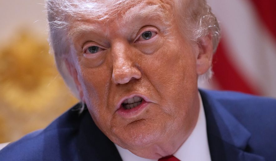 President Donald Trump speaks during a Cabinet meeting at the White House, Wednesday, May 27, 2026, in Washington. (AP Photo/Jacquelyn Martin)