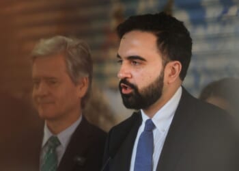 New York City Mayor Zohran Mamdani speaks at a news conference where he announces the first of his city's state-run grocery stores in New York City on April 14, 2026.