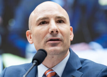 UNITED STATES - MAY 14: Steve Descano, Fairfax County Commonwealth's Attorney, testifies during the House Judiciary Subcommittee on Immigration Integrity, Security, and Enforcement hearing titled "Fairfax County, Virginia: The Dangerous Consequences of Sanctuary Policies," in Rayburn building on Thursday, May 14, 2026. (Tom Williams/CQ-Roll Call, Inc via Getty Images)