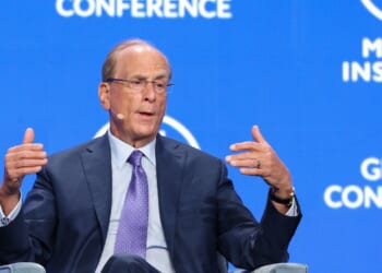 Laurence D. Fink speaking while seated