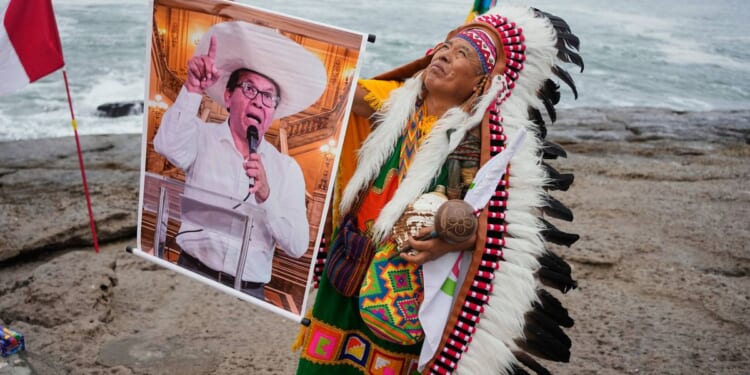 Peruvian shamans perform a blessing ritual ahead of a presidential runoff