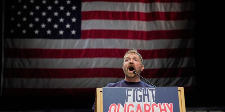 Platner, Senate Democrats heckled by protesters over Maine candidate’s KiK account