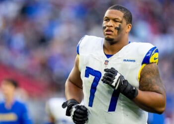 LA Rams left tackle Alaric Jackson has been arrested on suspicion of felony domestic violence