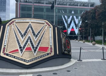 Giant U.S. flag blows off pole at WWE headquarters in Connecticut, knocking out power for thousands