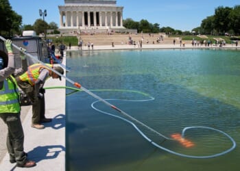 Trump says Reflecting Pool was ‘vandalized’