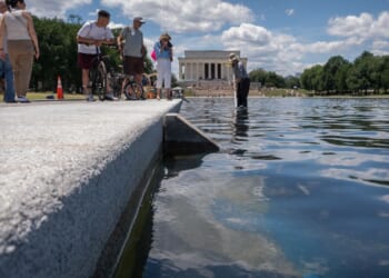 Trump faces pile-on from the left over reflecting pool fiasco
