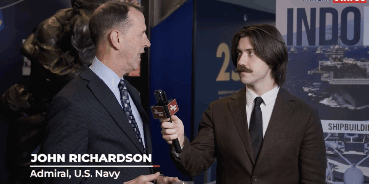 Admiral Richardson says this nation can do amazing things on shipbuilding