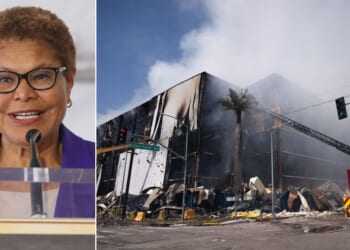 Karen Bass, mayor of Los Angeles, was once again missing in action during a critical time for the city, as firefighters continue to struggle to extinguish another major blaze.