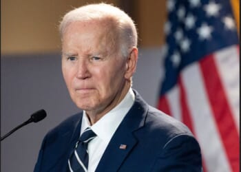 Former President Joe Biden, seen in a February photo, was not warmly welcomed at an appearance over the weekend.