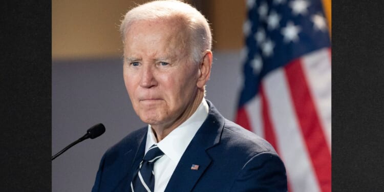 Former President Joe Biden, seen in a February photo, was not warmly welcomed at an appearance over the weekend.