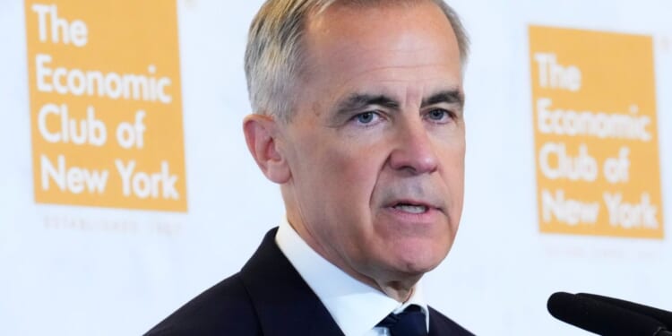 Canadian Prime Minister Mark Carney speaks at a conference held by The Economic Club of New York on May 28, 2026.