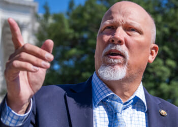 Chip Roy speaks to reporters at the capitol.