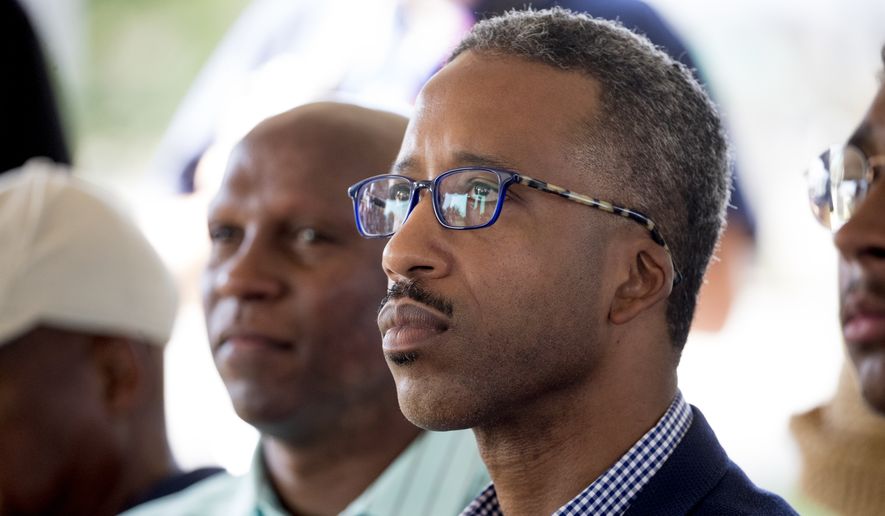 Then-Ward 5 Council member Kenyan McDuffie on Monday, Aug. 19, 2019, at Langston Golf Course in Washington. (AP Photo/Andrew Harnik) ** FILE **