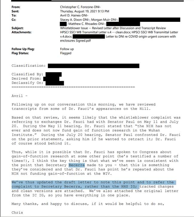 DNI COVID email