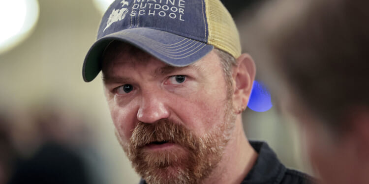U.S. Senate candidate from Maine Graham Platner speaks during a campaign event at the Veterans of Foreign Wars Post 6859 on May 17, 2026, in Portland, Maine. (Joe Raedle/Getty Images)