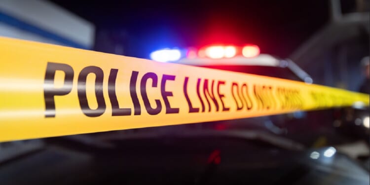 Police tape marks off a crime scene in a file photo.