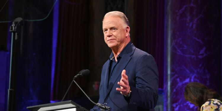 Boomer Esiason speaks onstage during the Gracie Awards Luncheon presented by the Alliance for Women in Media Foundation on June 18, 2025, in New York City.