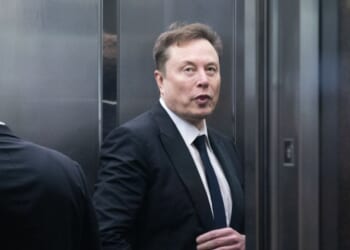 Elon Musk arrives to court at the Ronald V. Dellums Federal Building on April 30, 2026, in Oakland, California.