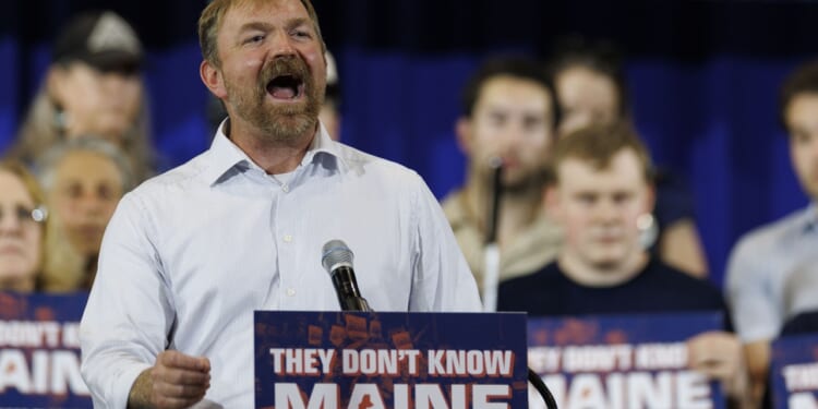 Graham Platner at a campaign event