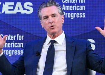California Gov. Gavin Newsom proclaimed - seriously - that mainstream television news outlets fawn all over President Donald Trump.