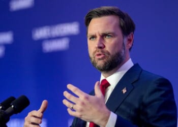 Vice President J.D. Vance speaks to members of the media at the Buergenstock Resort Lake Lucerne, after the U.S. and Iran held high-level talks at the Lake Lucerne Summit, on June 22, 2026, near Stansstad, Switzerland.