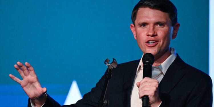 Democratic Senate candidate James Talarico speaks at a rally in San Antonio, Texas on May 29, 2026.