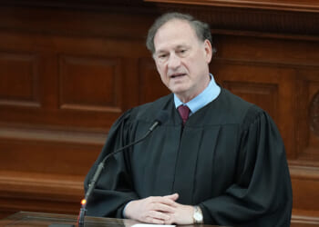 Justice Samuel Alito dissented from a Supreme Court decision turning down a pro-life group's free speech lawsuit