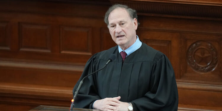 Justice Samuel Alito dissented from a Supreme Court decision turning down a pro-life group's free speech lawsuit