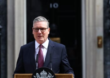 Prime Minister Keir Starmer announces his resignation as U.K. Prime Minister and Leader of the Labour Party, outside No. 10 Downing Street on June 22, 2026, in London, England.