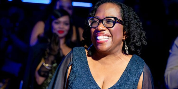 Supreme Court Justice Ketanji Brown Jackson stands at the 68th Grammy Award ceremony on January 29, 2026.