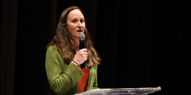 Seattle Mayor Katie B. Wilson speaks at the Seattle International Film Festival at SIFF Cinema Downtown in Seattle, Washington, on May 17, 2026.