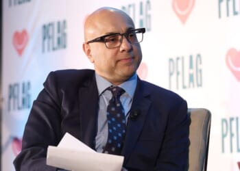 MS Now (formerly MSNBC) host Ali Velshi participates in a panel event at the 2023 PFLAG National Convention in Washington on Oct. 20, 2023.
