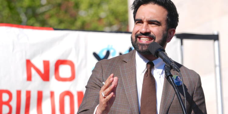 Mayor Zohran Mamdani at a New York City rally.
