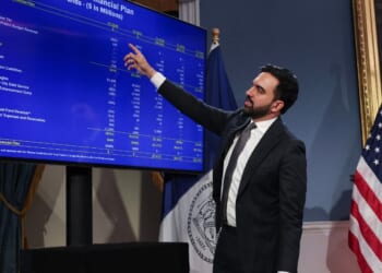 New York City Mayor Zohran Mamdani speaks at a new conference on the city's budget in New York City on May 12, 2026.