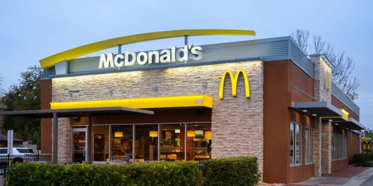 A McDonald's restaurant exterior in Kissimmee, Florida, on Feb. 6, 2022.
