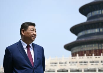 China's President Xi Jinping outdoors