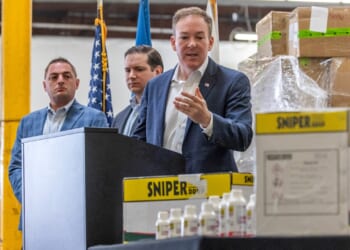 Environmental Protection Agency Administrator Lee Zeldin speaks at an event.
