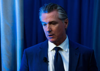 California Governor Gavin Newsom steps on stage to give remarks at the Center for American Progress Ideas Conference at the Mayflower Hotel in Washington, D.C., U.S., May 19, 2026. REUTERS/Annabelle Gordon