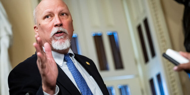 Rep. Chip Roy (R-TX) speaks to reporters after passage of a Department of Homeland Security funding bill, on April 30, 2026 at the U.S. Capitol in Washington, DC.