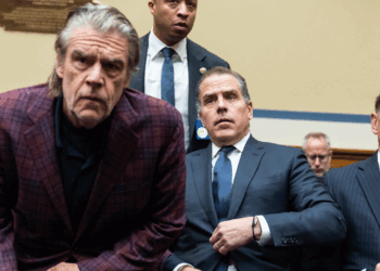 Hunter Biden, center, and his attorneys Abbe Lowell, right, and Kevin Morris, left, arrive for the House Oversight and Accountability Committee markup titled "Resolution Recommending That The House Of Representatives Find Robert Hunter Biden In Contempt Of Congress," in Rayburn Building on Wednesday, January 10, 2024. Biden sat in the audience for about 20 minutes. (Tom Williams/CQ-Roll Call, Inc via Getty Images)