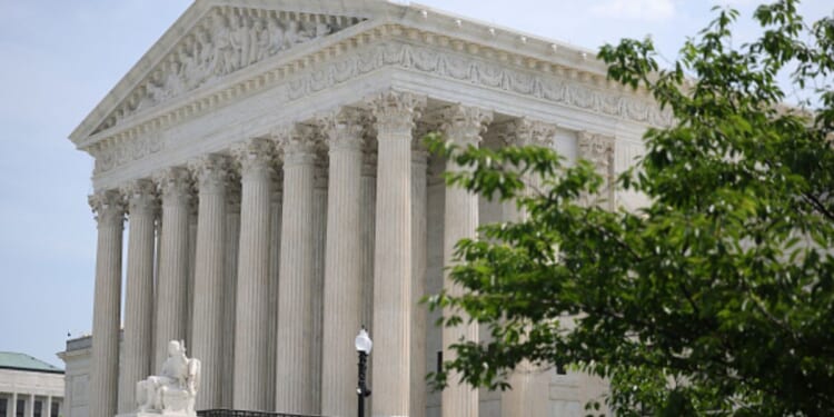 The Supreme Court stands in Washington, D.C. on June 11, 2026.