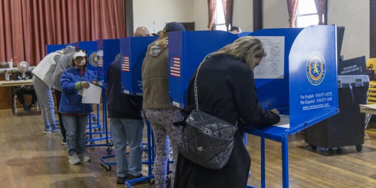 Voters cast their ballots