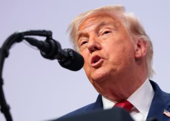 President Donald Trump speaking