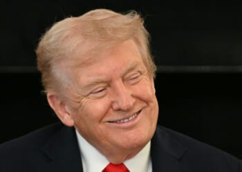 President Donald Trump smiling