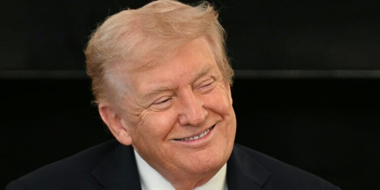 President Donald Trump smiling