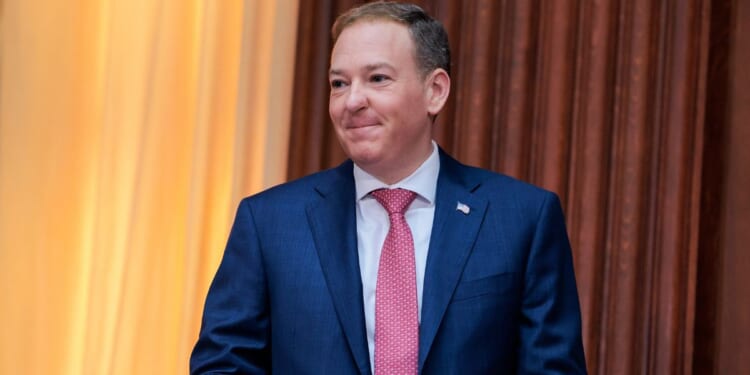 U.S. Environmental Protection Agency Administrator Lee Zeldin participates in a roundtable discussion on efforts to combat per- and polyfluoroalkyl substances at EPA headquarters on May 18, 2026, in Washington, D.C.